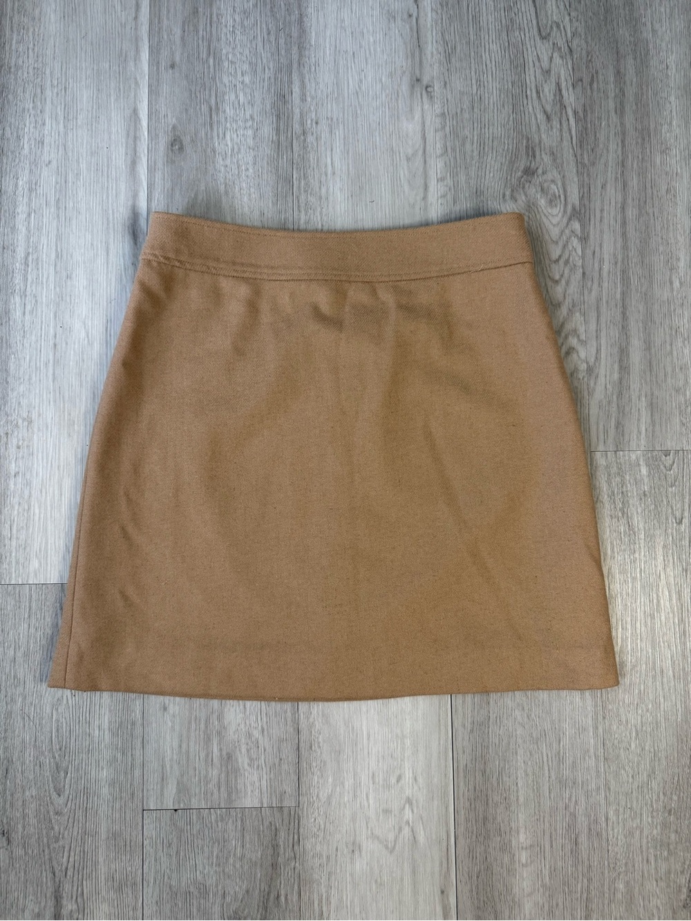 J Crew Women’s Camel Light Brown Tan Wool Blend Mini A Line Skirt Size 6